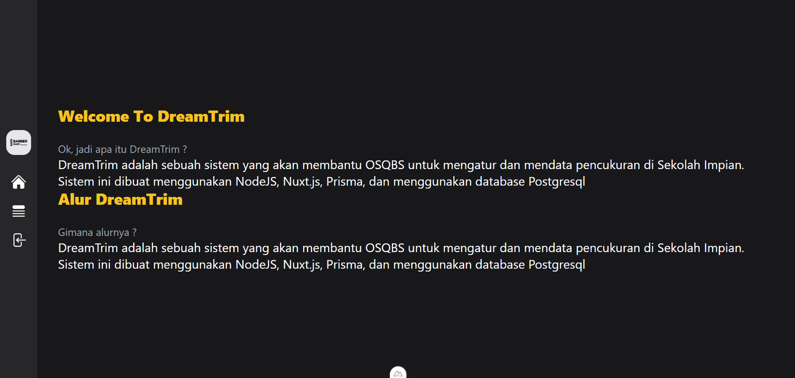DreamTrim: Sistem Manajemen & Pendataan Cukur OSQBS